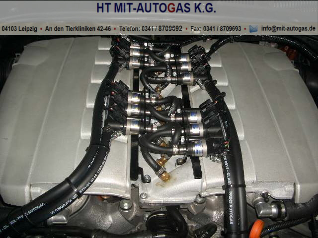 VW Touareg W 12 mit 2x 6 Zylinder VSI Prins Autogasanlage.